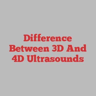 Difference Between 3D And 4D Ultrasounds